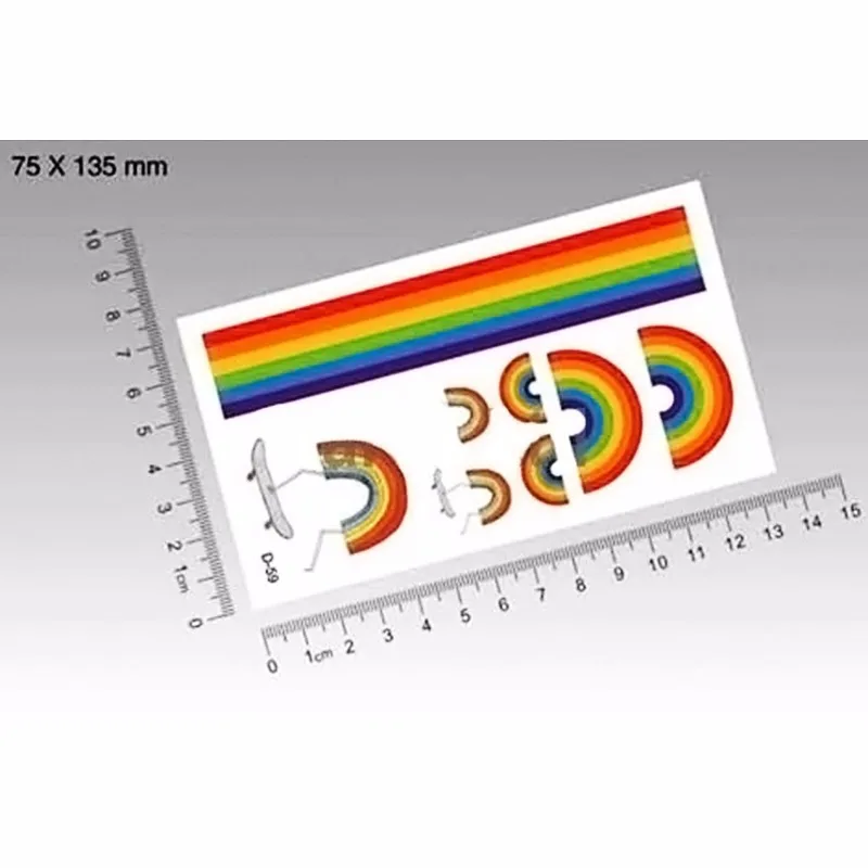 10 шт. временные татуировки в радужную полоску наклейки Водонепроницаемый Краски