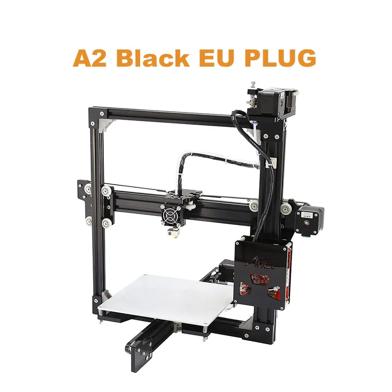 A2 EU PLUG Anet A2 3d принтер DIY Алюминиевый металлический 3D трехмерный 0,4 мм сопло 3D печать с TF картой офлайн ЖК-дисплей печать - Цвет: A2 EU PLUG