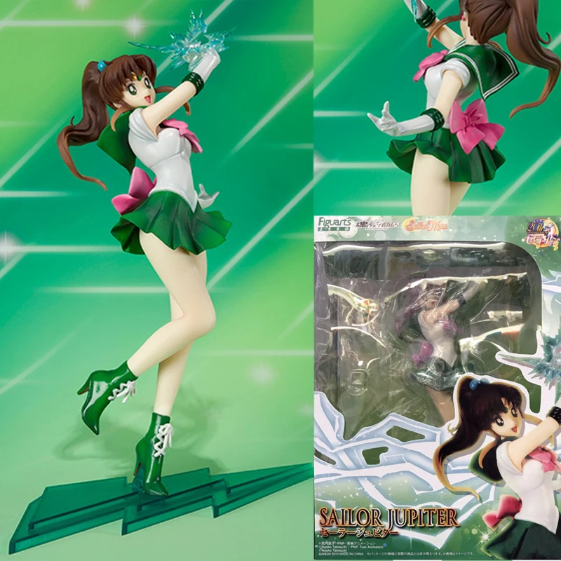 23 см аниме Сейлор Мун фигурка Юпитер Кино Макото ПВХ Фигурки Коллекционная