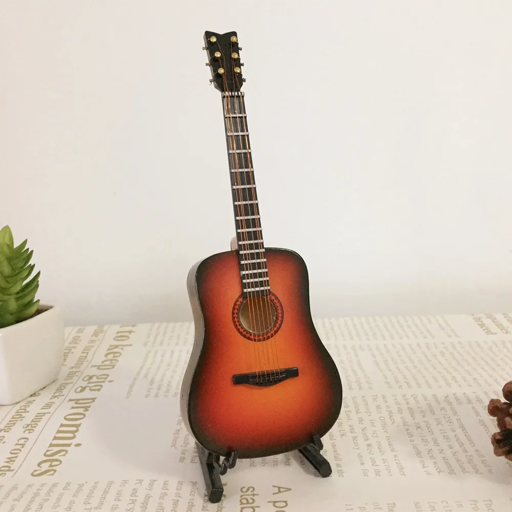 18cm Миниатюрная модель мини-гитары, электрическая бас-гитара, миниатюрная модель деревянного мини-музыкального инструмента, коллекция моделей - Цвет: 18cm