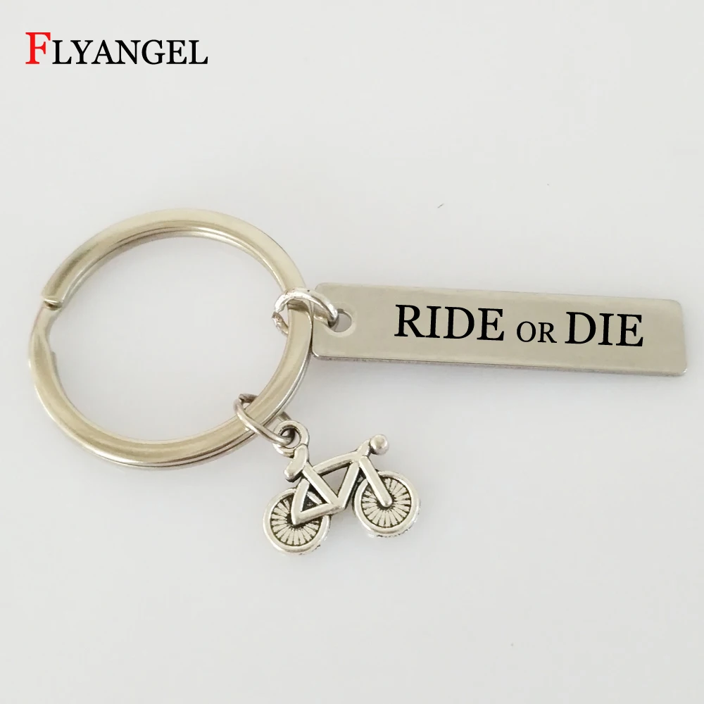 Очаровательный брелок с надписью Ride or Die Bijoux для мотоциклов автомобилей