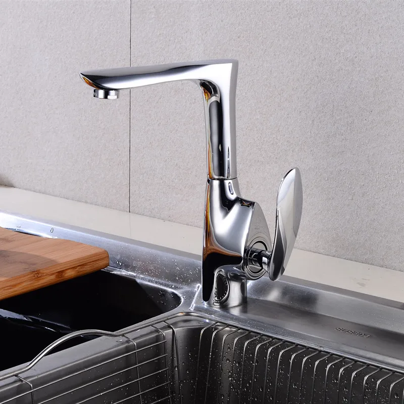 Смесители для кухни черный латунный кран прямоугольной формы раковины вращение