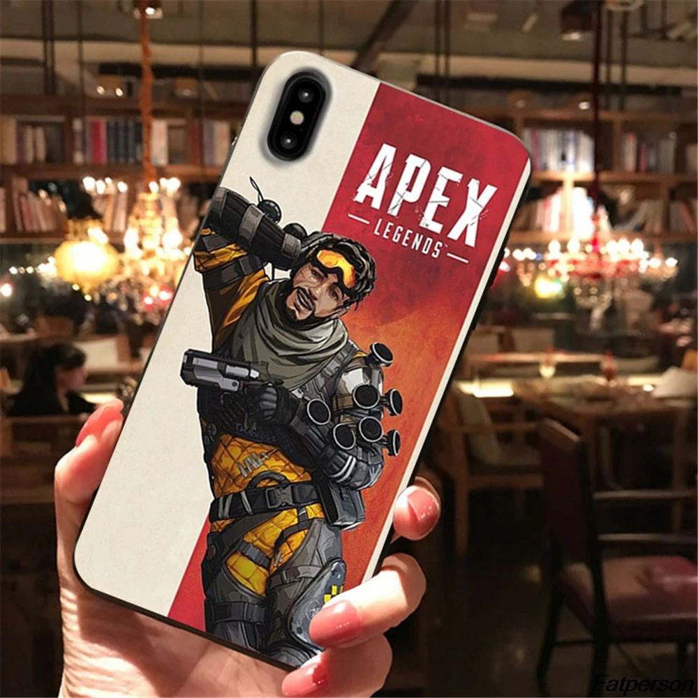 Apex игровой чехол для Samsung s9 s8 s10 plus S7 Edge черный мягкий силиконовый iPhone XR X XS MAX 5S 6 6s 7