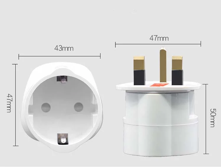 Регулируемая мощность ЕС ЕВРО 2 булавки к Великобритании 3 Plug AC Универсальный