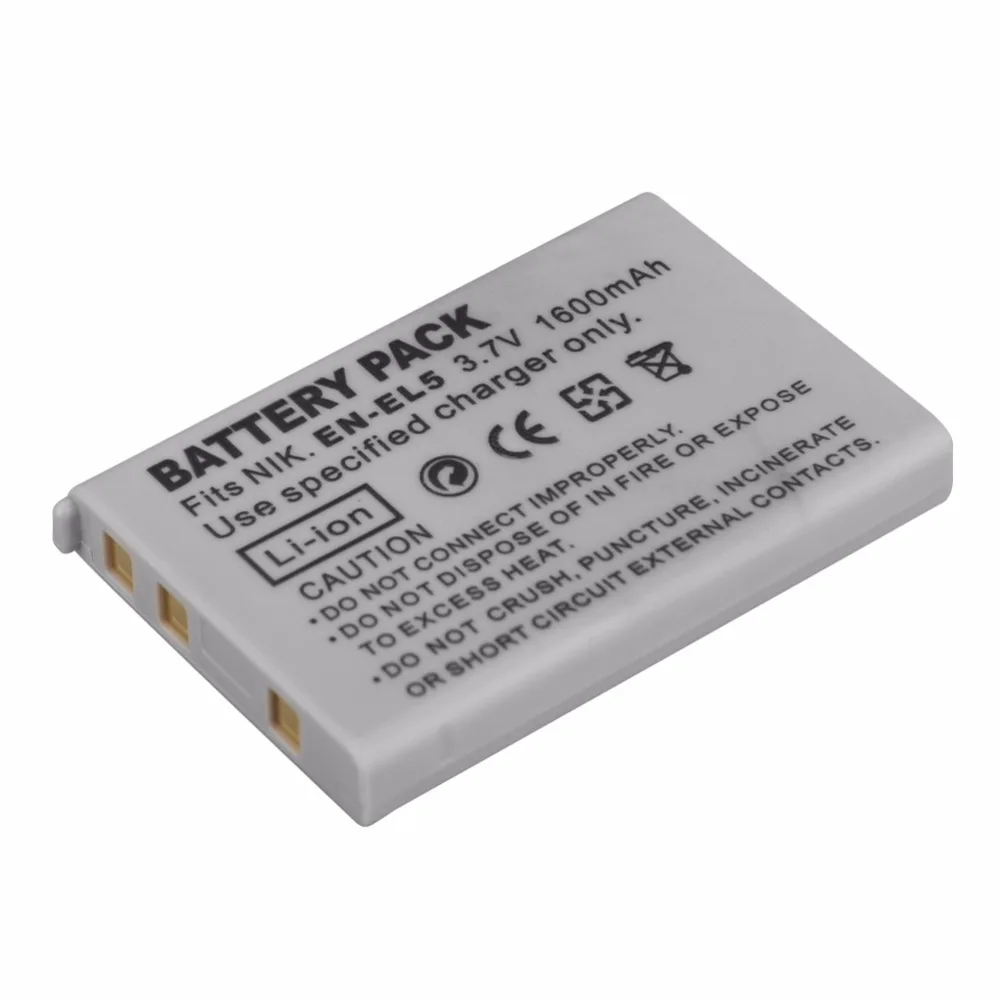 

1x 1600m EN-EL5 ENEL5 EL5 Battery for Nikon Coolpix P4 P80 P90 P100 P500 P510 P520 P530 P5000 P5100 5200 7900 P6000 3700 4200