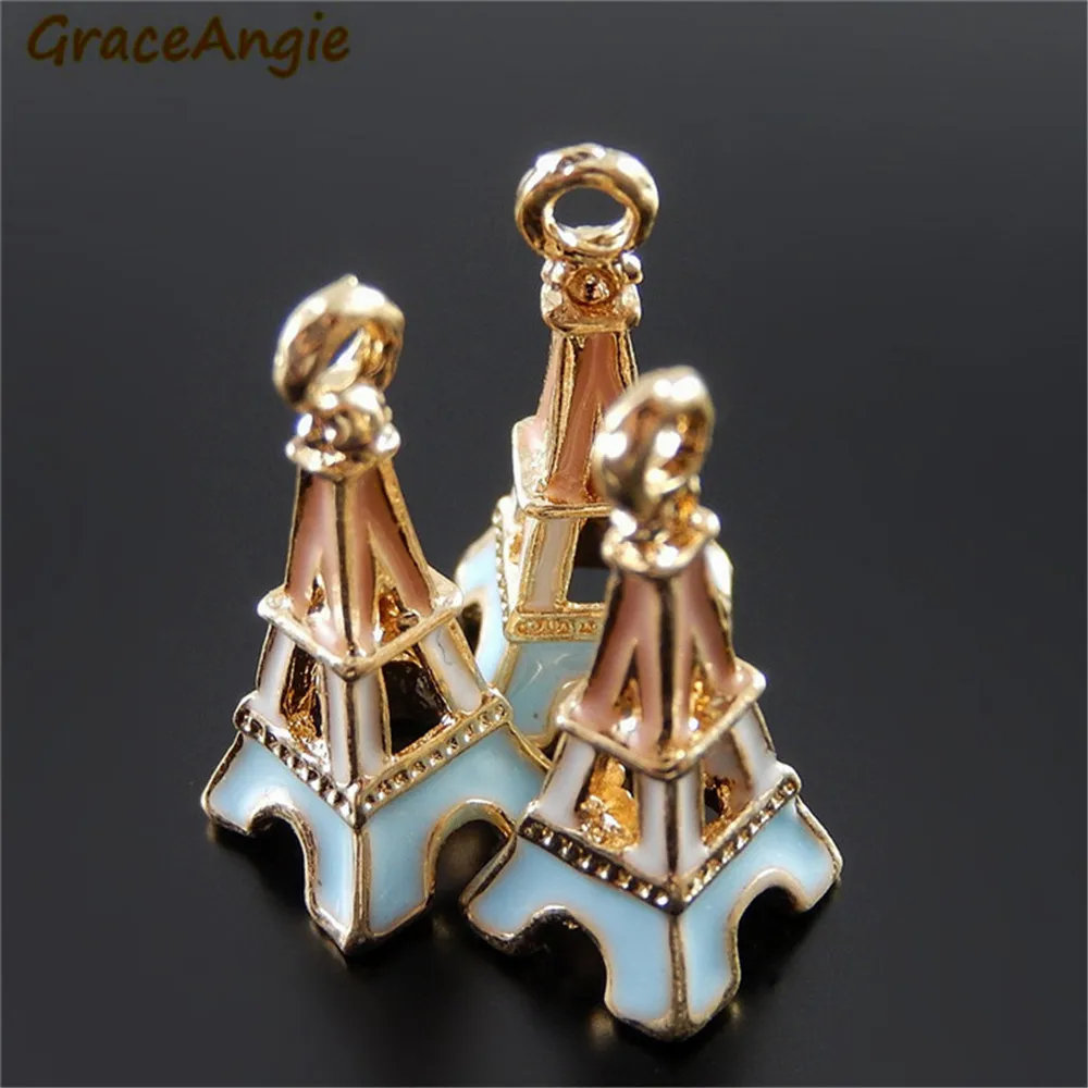 4 шт Симпатичные Эйфелева подвески в виде башни изготовление браслета ожерелья