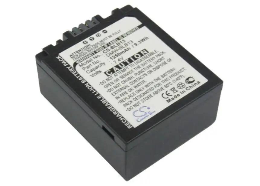 

Cameron Sino 1250mah battery for PANASONIC Lumix DMC-G1 SLR DMC-G10 DMC-G2A DMC-GF1 DMC-GH1KEB-R DMW-BLB13 DMW-BLB13E
