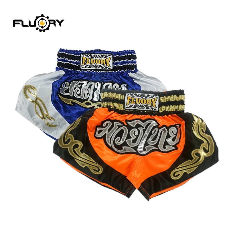 

FLUORY Muay Thai шорты высокое качество тайские боксерские трусы MMA тренажерный зал шорты для кикбоксинга для детей Дети Мальчики Девочки боевые т...