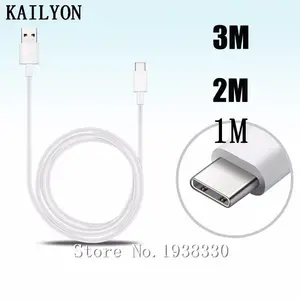 Кабель USB Type-C, 1 м, 2 м, 3 м, 5 м, нейлоновый, для Xiaomi Redmi Note 7, Samsung S10, A50, кабель с поддержкой быстрой зарядки USB-C