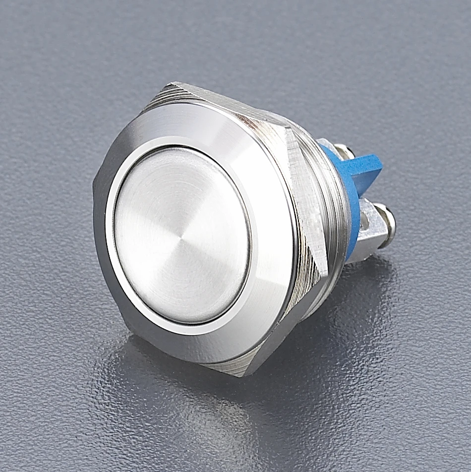 16 мм антивандальный металлический кнопочный переключатель плоский круглый