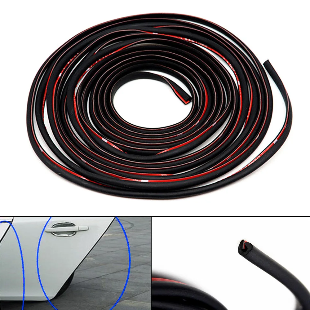 Высококачественная резиновая черная U-образная уплотнительная лента 5 м для