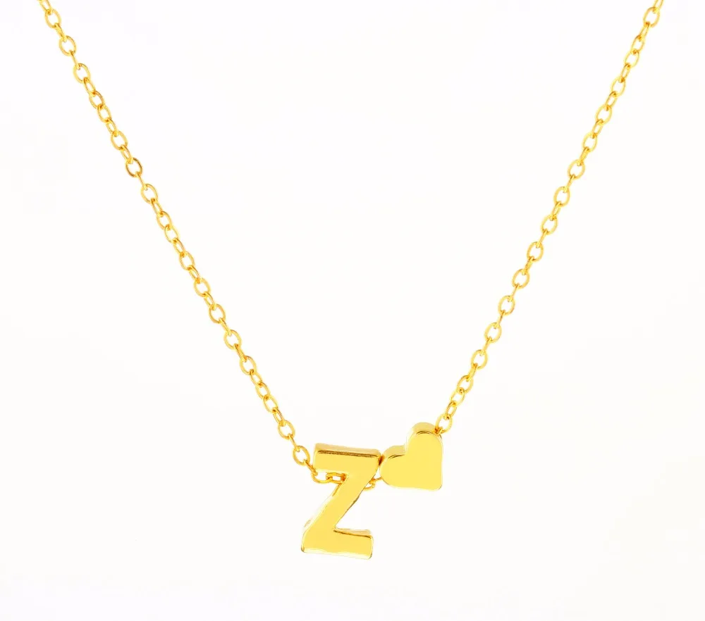 1 шт Горячая Мода Золотой Серебристый 26 Английских Букв сплав сердце звено цепи
