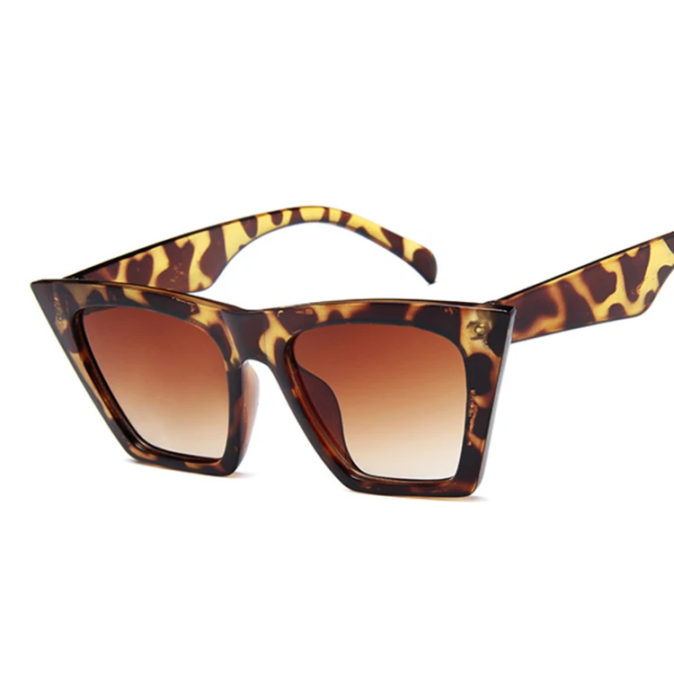 Leopard Модные Квадратные Солнцезащитные очки женские дизайнерские роскошные мужские/женские солнцезащитные очки «кошачий глаз» классические винтажные уф400 уличные Oculos De Sol - Цвет линз: Leopard