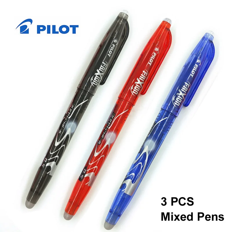 3 PCS mixed pens Бренд Pilot FriXion LFB-20EF стираемые гелевые ручки тонкий кончик 0,5 мм черные/синие/красные чернила - Цвет: 3 PCS mixed pens