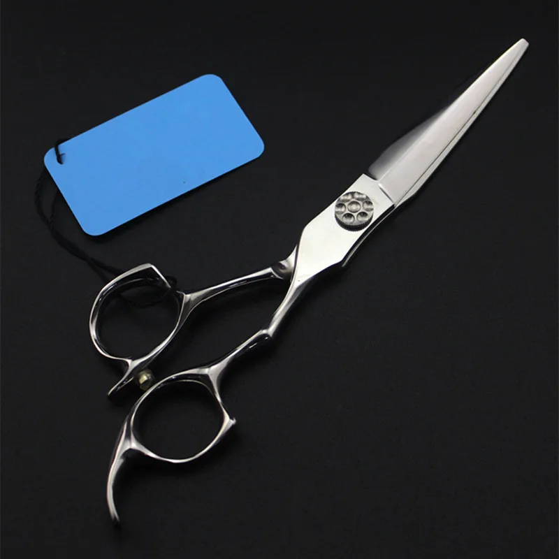 Под заказ Япония сталь 6 дюймов драгоценный камень Парикмахерские ножницы для