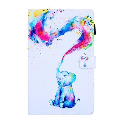 5 Чехол для samsung Galaxy Tab A 10,1 T510 T515 SM-T510 чехол Funda для планшета из искусственной кожи в мультяшном стиле с подставкой+ пленка+ стилус - Цвет: 5