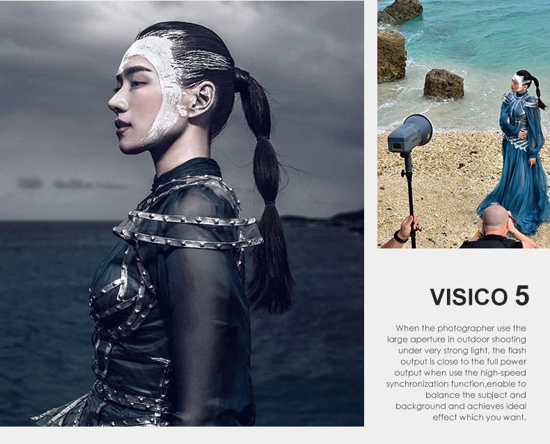 VISICO 5 профессиональная Фотостудия вспышка профессиональный студийный светильник Высокая портативная Фотографическая батарея светодиодный светильник