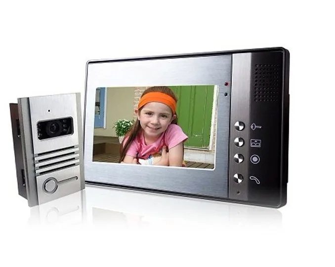 

7 Inch Video Door Phone Doorbell Intercom Kit 1-camera 1-monitor Night Vision