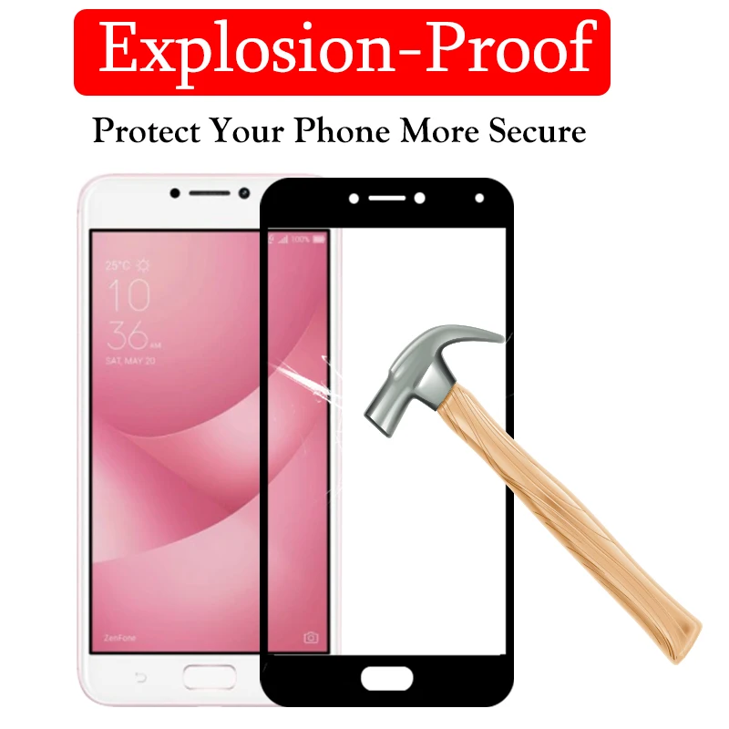 Полное покрытие Защитное стекло для Asus Zenfone 4 Max ZC554KL ZC520KL защита экрана Tremp Selfie ZD553KL
