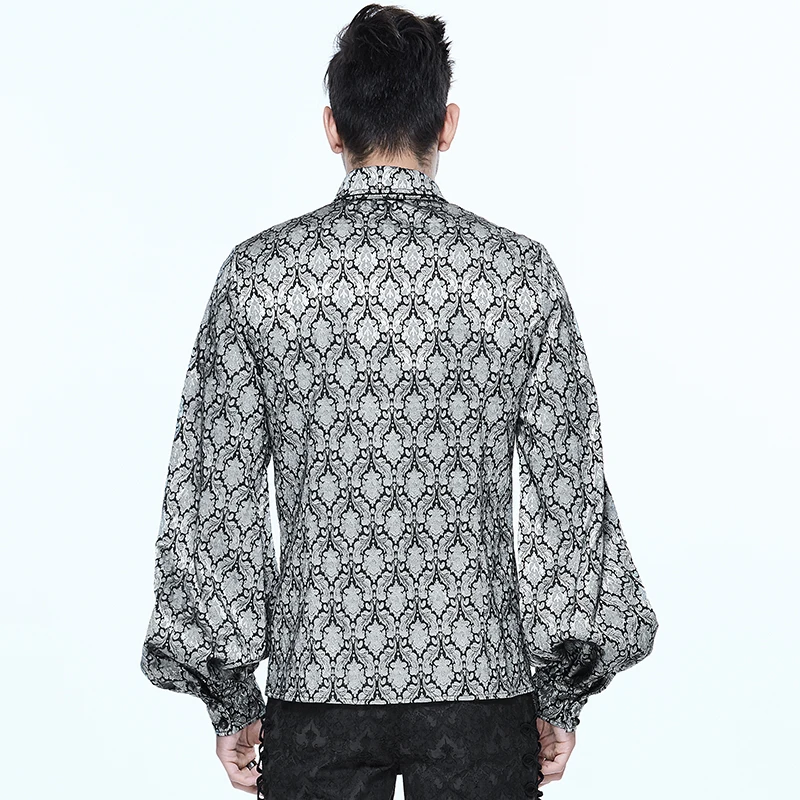 Стимпанк винтажный дворцовый наряд Стиль мужские рубашки модные великолепные