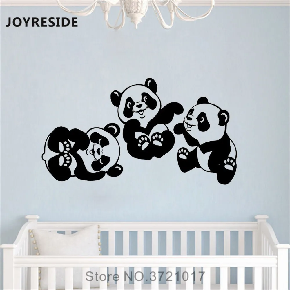 JOYRESIDE/детские наклейки на стену с пандой; виниловые наклейки для детей; для мальчиков и девочек; для спальни; для гостиной; для домашнего интерьера; художественная роспись; A1449