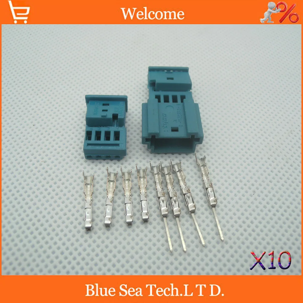 

10 sets 4Pin Tachograph plug/rain sensor plug /GT door light atmosphere light connector,968813-9 C & 0-1452576-8 for BMW X1