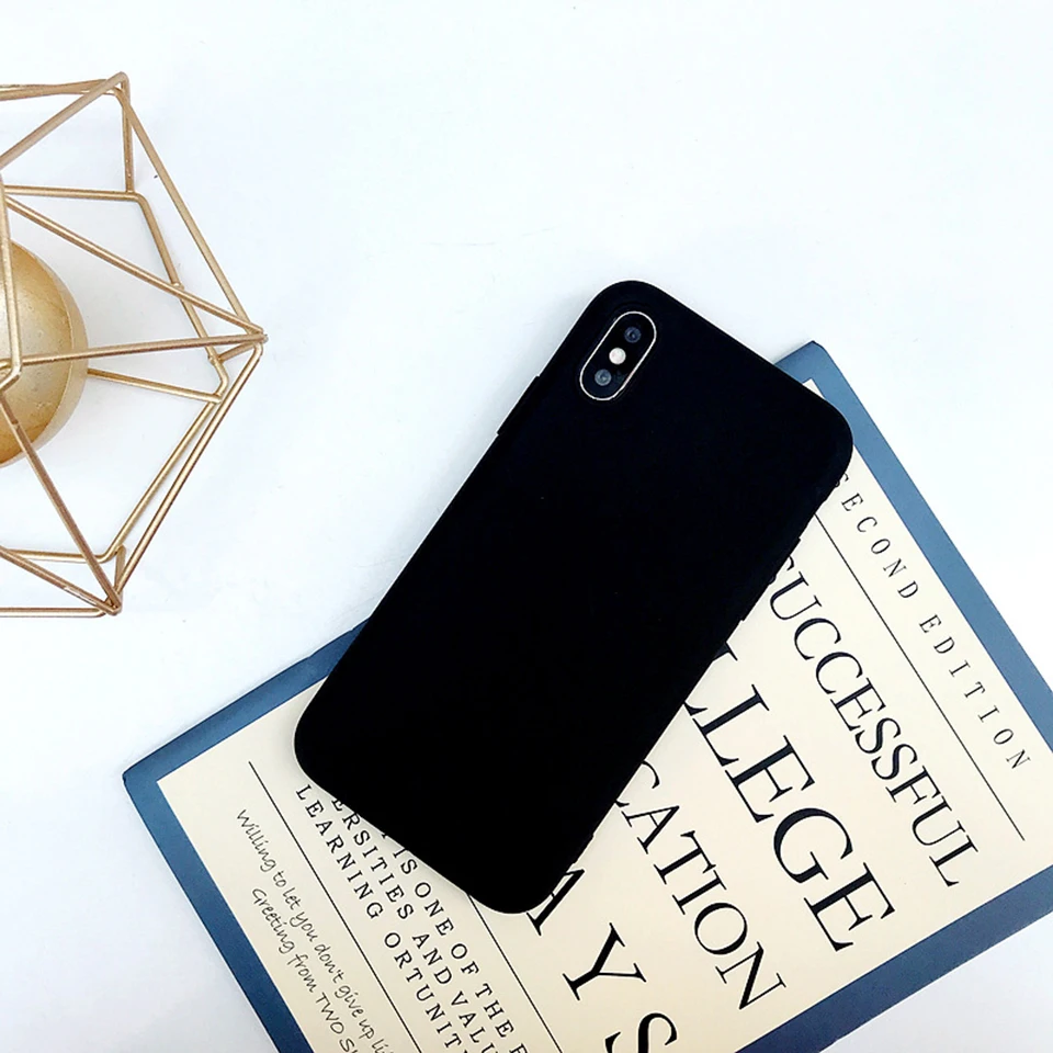 Tpu чехол для iphone 6 на 7 8 foe 6s plus 5 5S se x xs Роскошная мягкая задняя Матовая силиконовая панель из