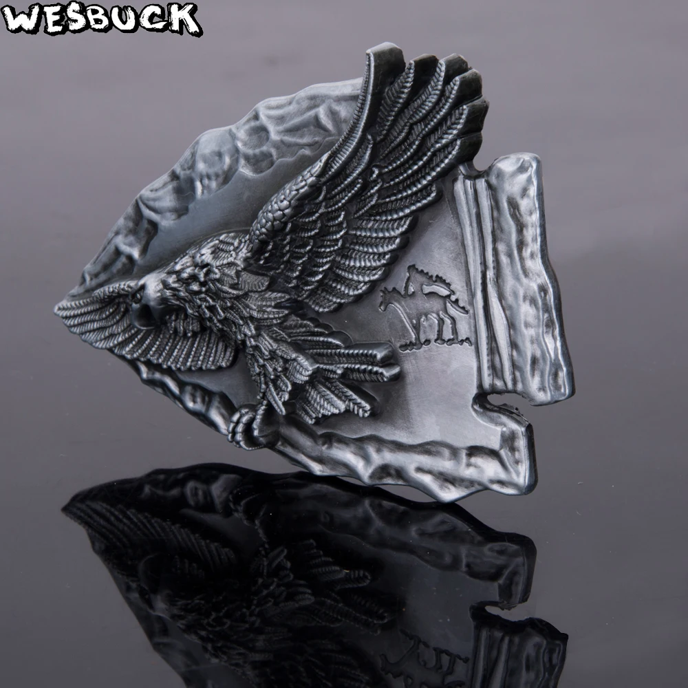 5 Pcs MOQ WesBuck марку Fish Форма с рисунком орла пряжки ремня Western Buckles металла в