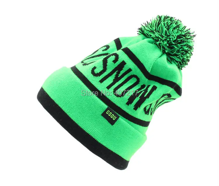 Взрослый зимний теплый вязаный восхождение Лыжный Спорт Шапки Карамельный цвет