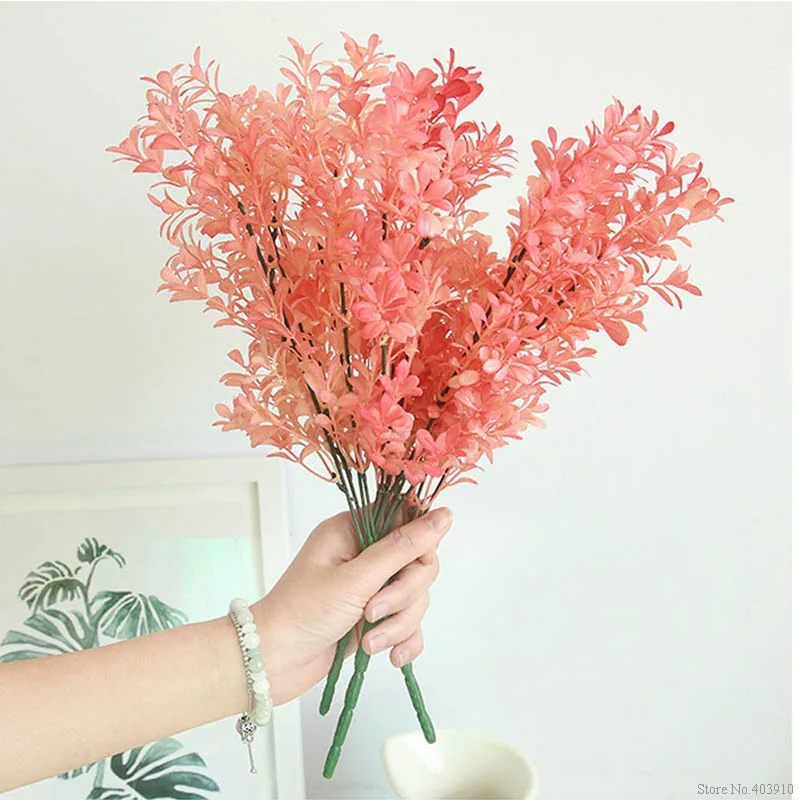 Pink melon seeds bunch plastic artificial flower home Christmas decor DIY wedding holding wall plant materials | Дом и сад