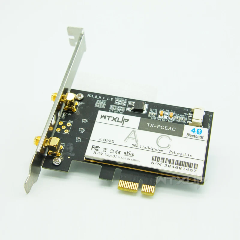 PCi Express 7260AC 2 4G/5G Dual Band 7260HMW 867 Мбит/с Беспроводной PCI E Wi Fi Bluetooth 4 0 7260 карты для