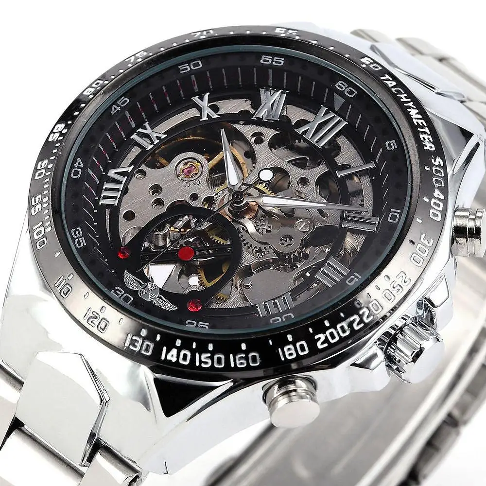 Часы WINNER Relojes мужские классические из нержавеющей стали|wristwatch brand|wristwatch menswristwatch