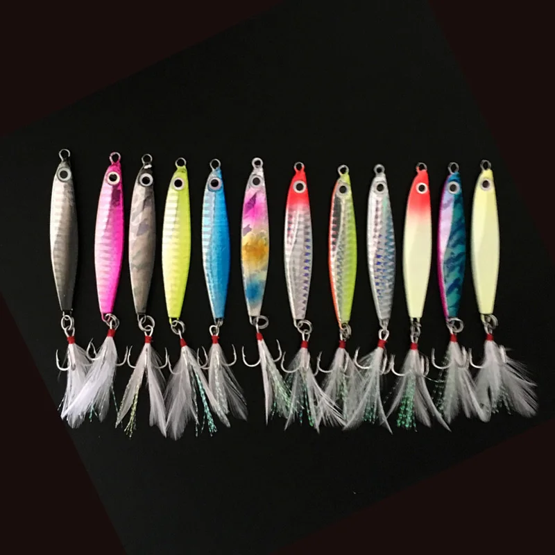 10 шт. 22 г приманка для джиггинга металлическая блесна рыбалки рыболовного
