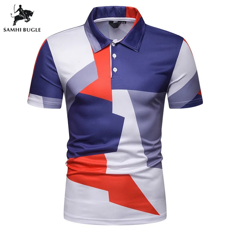 Летняя брендовая мужская рубашка поло Мужская одежда известная Camisa Masculina