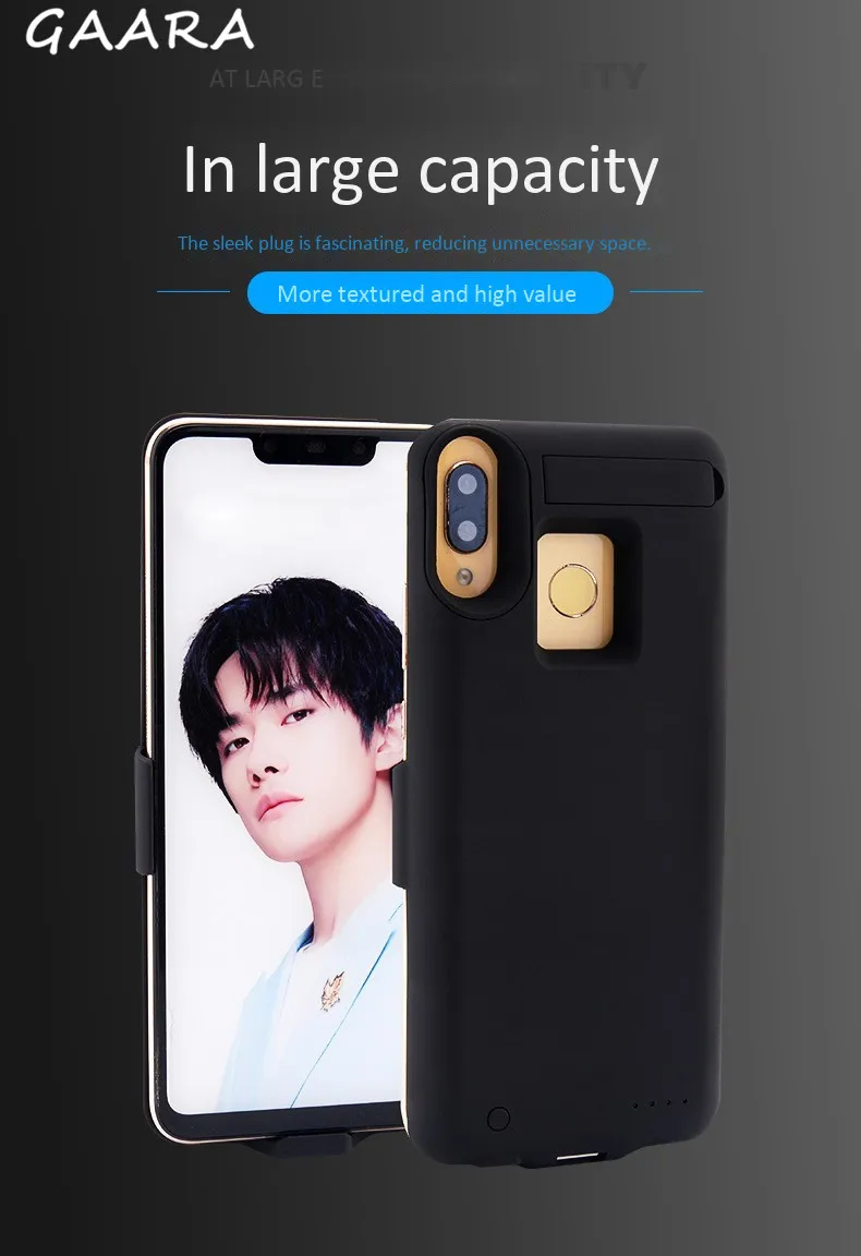 Чехол с аккумулятором 6500 мАч для Xiaomi Redmi Note 7 Pro, прочный силиконовый портативный дорожный защитный чехол для внешнего резервного зарядного устройства