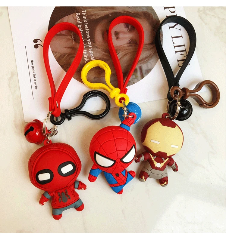 Популярные Мультфильм герой Marvel Железный человек автомобиля модная цепочка для ключей Для мужчин и Для женщин сумки брелок кольцо, кулон