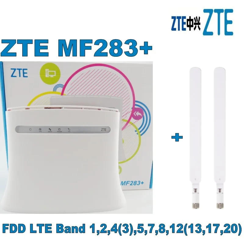 Беспроводная точка доступа ZTE MF283 + LTE/4G 100 Мбит/с белая 2 антенны - Цена: 6 664,31 руб.