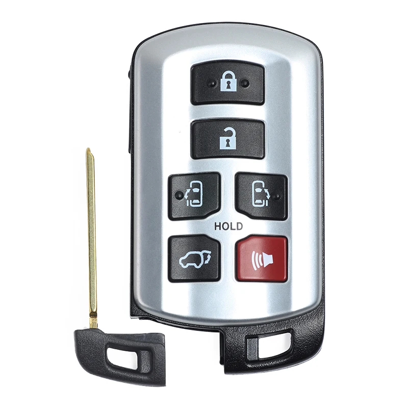 KEYECU для Toyota Sienna 2011 2019 сменный умный дистанционный чехол ключа автомобиля Fob 6