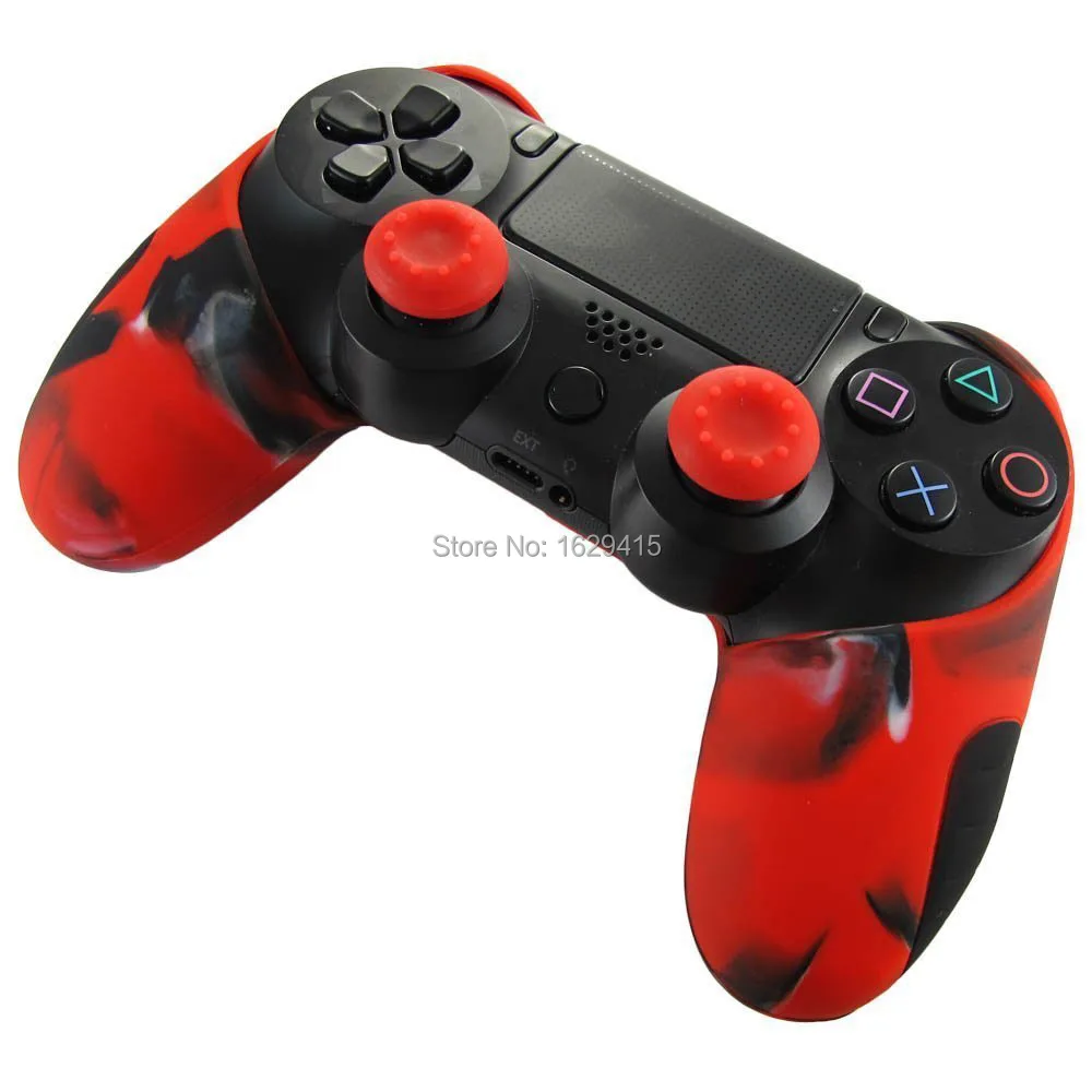 IVYUEEN, 12 цветов, для Playstation Dualshock 4, PS4 PRO, тонкий контроллер, силиконовый, толстый, половинный чехол+ 2 ручки для большого пальца