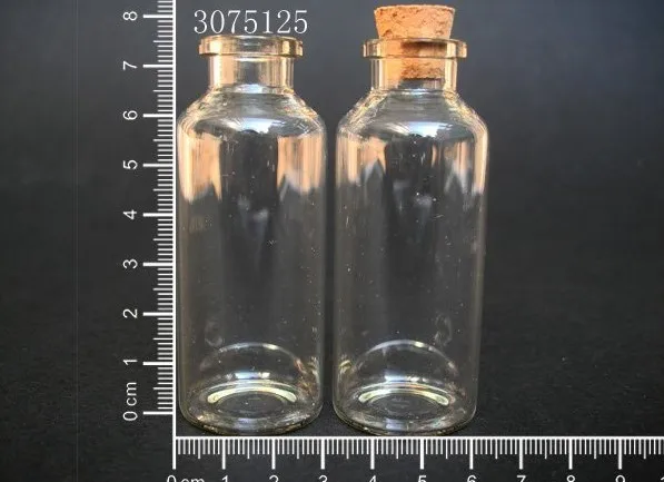 

10 pcs 35ml 30x75mm Small Clear Glass Bottle Vial Pendant With Cork and Hook For Wedding Holiday Decoration Christmas Gifts