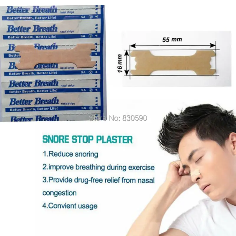 Бесплатная доставка 2000 шт./лот 100% не требующие храпа полоски для носа облегчение