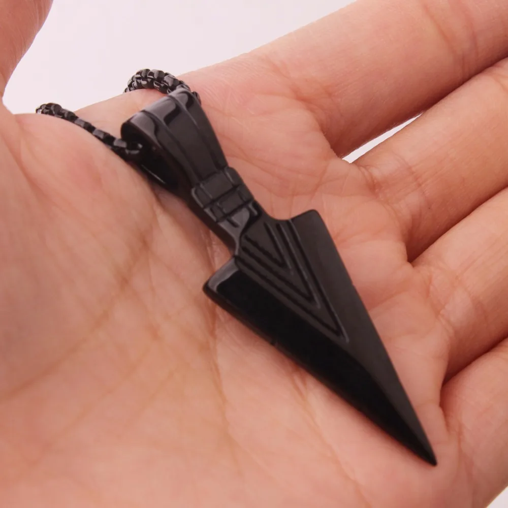 Новинка Лидер продаж серебряное золотое черное ожерелье с подвеской-Стрела из