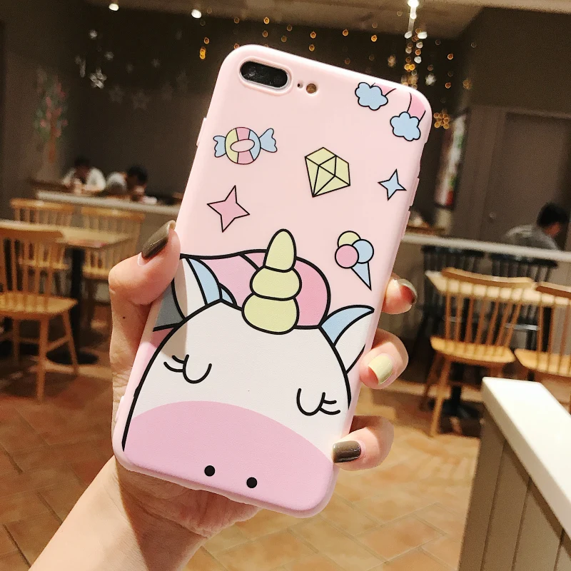 (1PC) cute UNICORN Case For iPhone XS Max XR 10 5 5S 6 6s 7 8 Plus X 6.5 Luxury TPU soft Phone cover |
