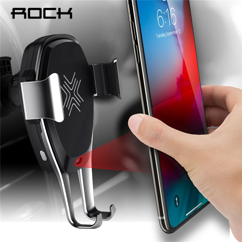 Рок Qi Беспроводной Зарядное устройство для iPhone Xs Max XR X samsung S8 S9 интеллектуальный