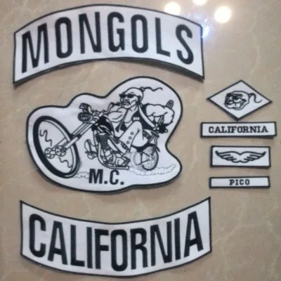 Mongols байкерские патчи для куртки на заказ патч мотоциклетный жилет Mc патчи|biker