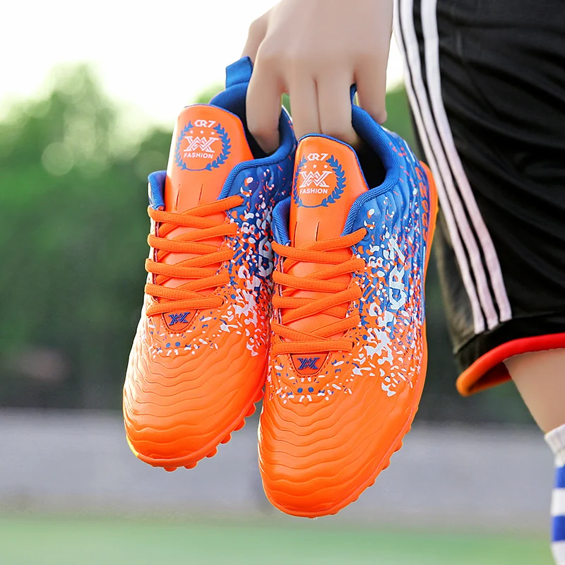 Оригинальные мужские футбольные бутсы тренировочные длинные шипы детские