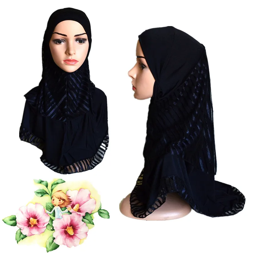 mu128 Retail sale muslim women hijabs Classic style Fashion Turban two layers islamic headscarf hijab | Тематическая одежда и