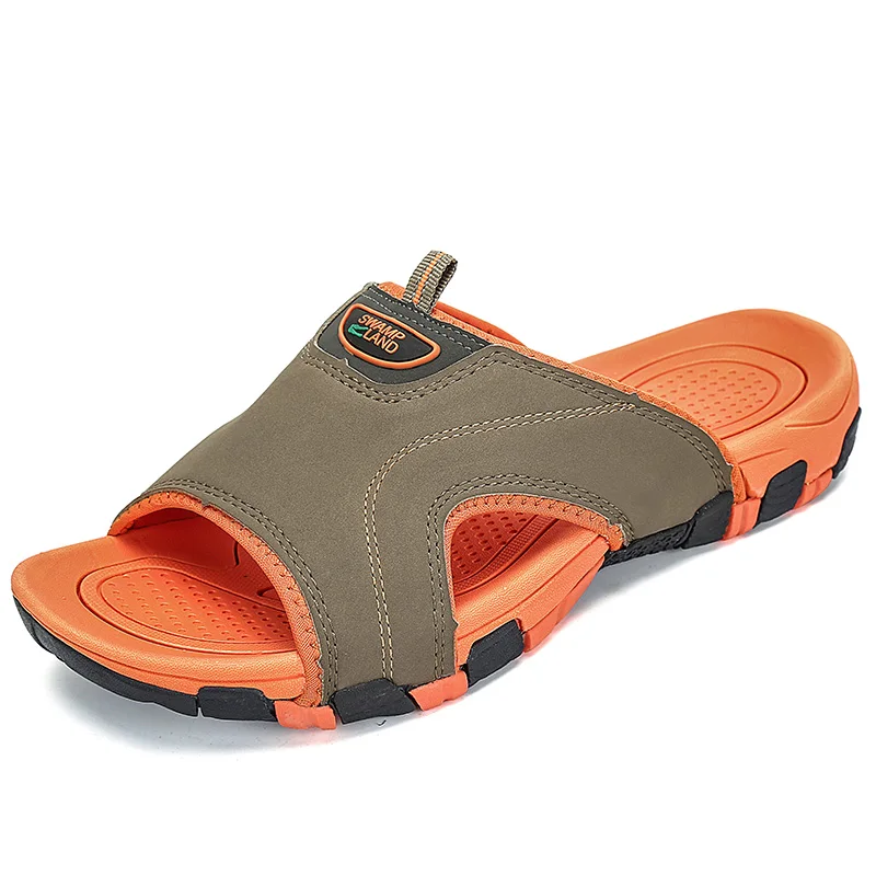 Летние шлепанцы мужские уличные Вьетнамки Мужская обувь дышащие пляжные