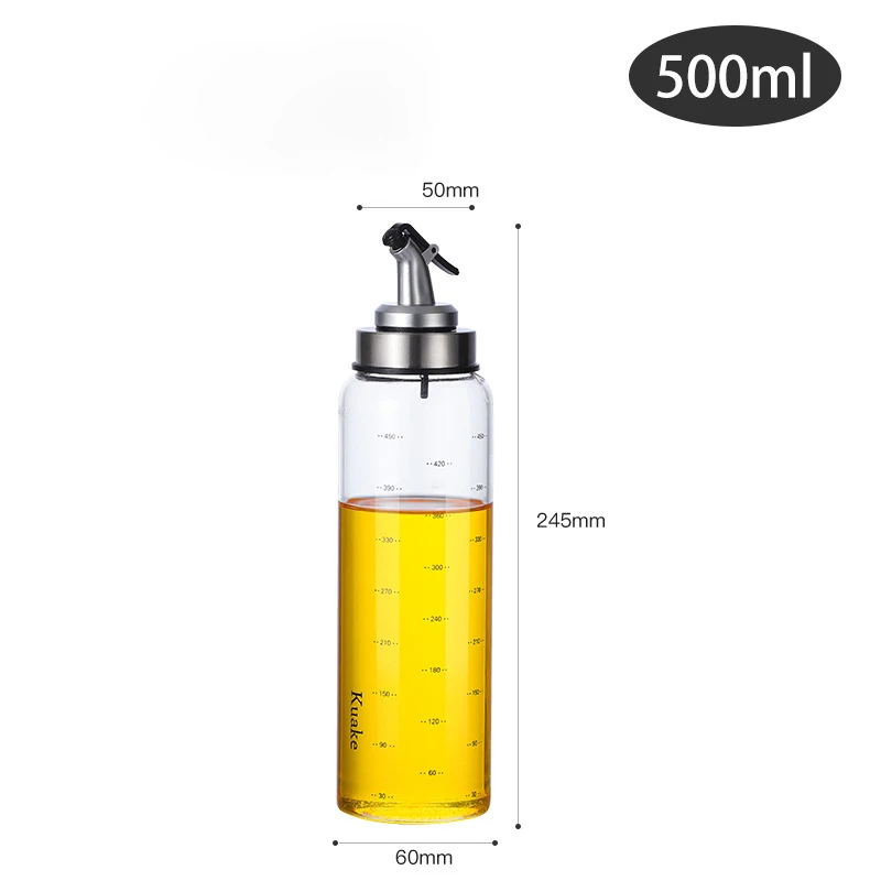 style3 500ml Бутылка для оливкового масла без капельного стекла Распылитель для масла оливковое масло уксус Диспенсер для соусов бутылка для приготовления приправ кухонный гаджет - Цвет: style3 500ml