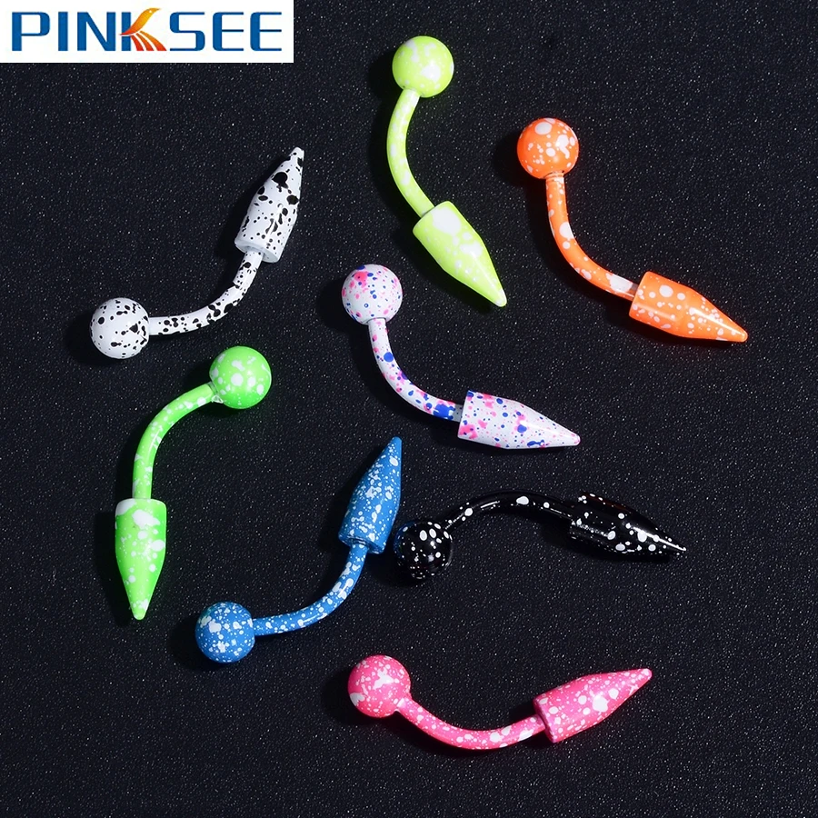 Кольца для пупка 8 шт./лот ювелирные изделия пирсинга 19 г разные цвета|eyebrow ring|belly